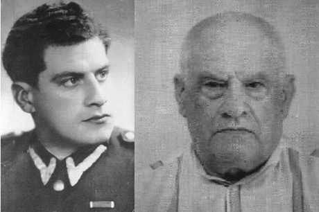 Den judiska lägerkommendanten Salomon Morel, på bilderna ovan som ung respektive gammal. Morel söktes för krigsförbrytelser men skyddades av Israel. 