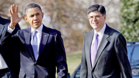 Barack Obama och Jack Lew