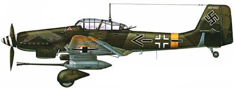 Ju 87 Stuka, som brukades av Hans Ulrich Rudel