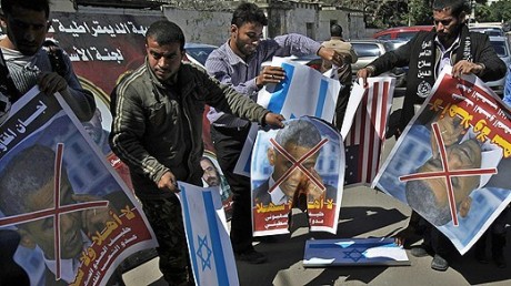Vilda protester i Palestina när USA:s president Barack Obama är på besök.
