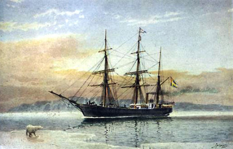 Fartyget Vega. Målning av Jacob Hägg.