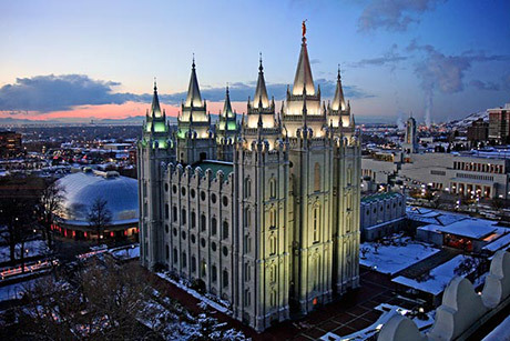 Mormonernas tempel i Salt Lake City.