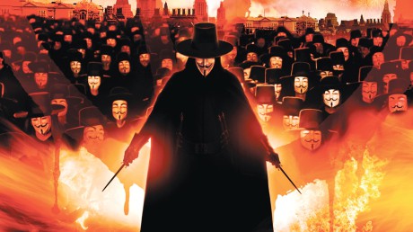 Guy Fawkes blev återigen förklarad hjälte i filmen V för Vendetta.