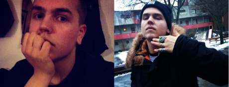 Linus Soinjoki Wallin. Bilden till vänster publicerades 2012, bilden till höger 2014.