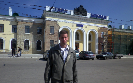 Ankomst till centralstationen i Tiraspol.
