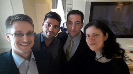 Edward Snowden, David Miranda, Glenn Greenwald och Laura Poitras.