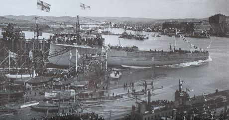 Sjösättningen den 3 maj 1915