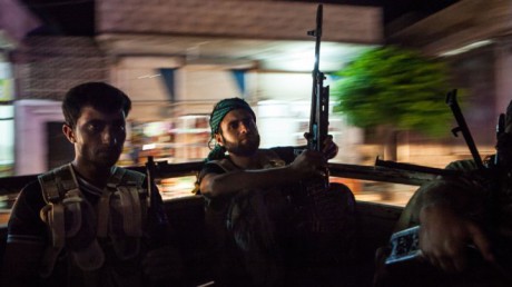 Syriska rebeller som försöker störta landets folkvalde president.