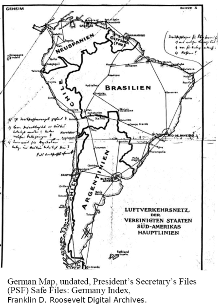 Den "hemliga kartan", enligt flera historiker förfalskad av William Stephenson. 