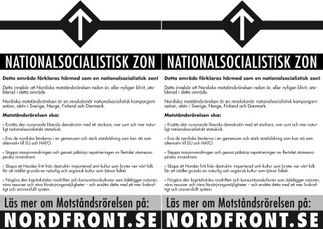 Nationalsocialistisk zon - flyveblad