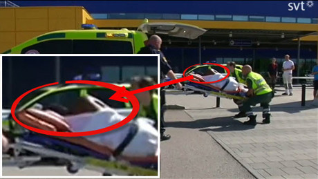 Den skadade gärningsmannen efter knivdådet på Ikea i Västerås.