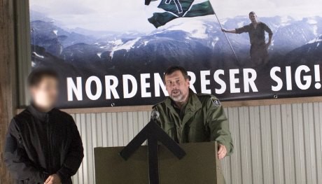 Stanislav Vorobjevs, ledare för Ryska Imperiska Rörelsen höll tal på Nordendagarna 2015.