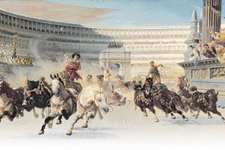 Nero var förtjust i hästkapplöpning, det sägs att han närapå dog vid en krasch när han deltog i en sådan under de antika olympiska spelen.