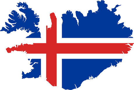 Iceland-Flag-Map