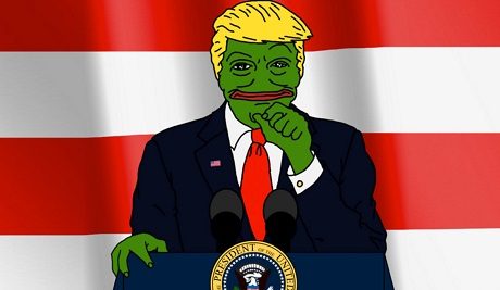 Presidentkandidaten Donald Trump som Grodan Pepe.